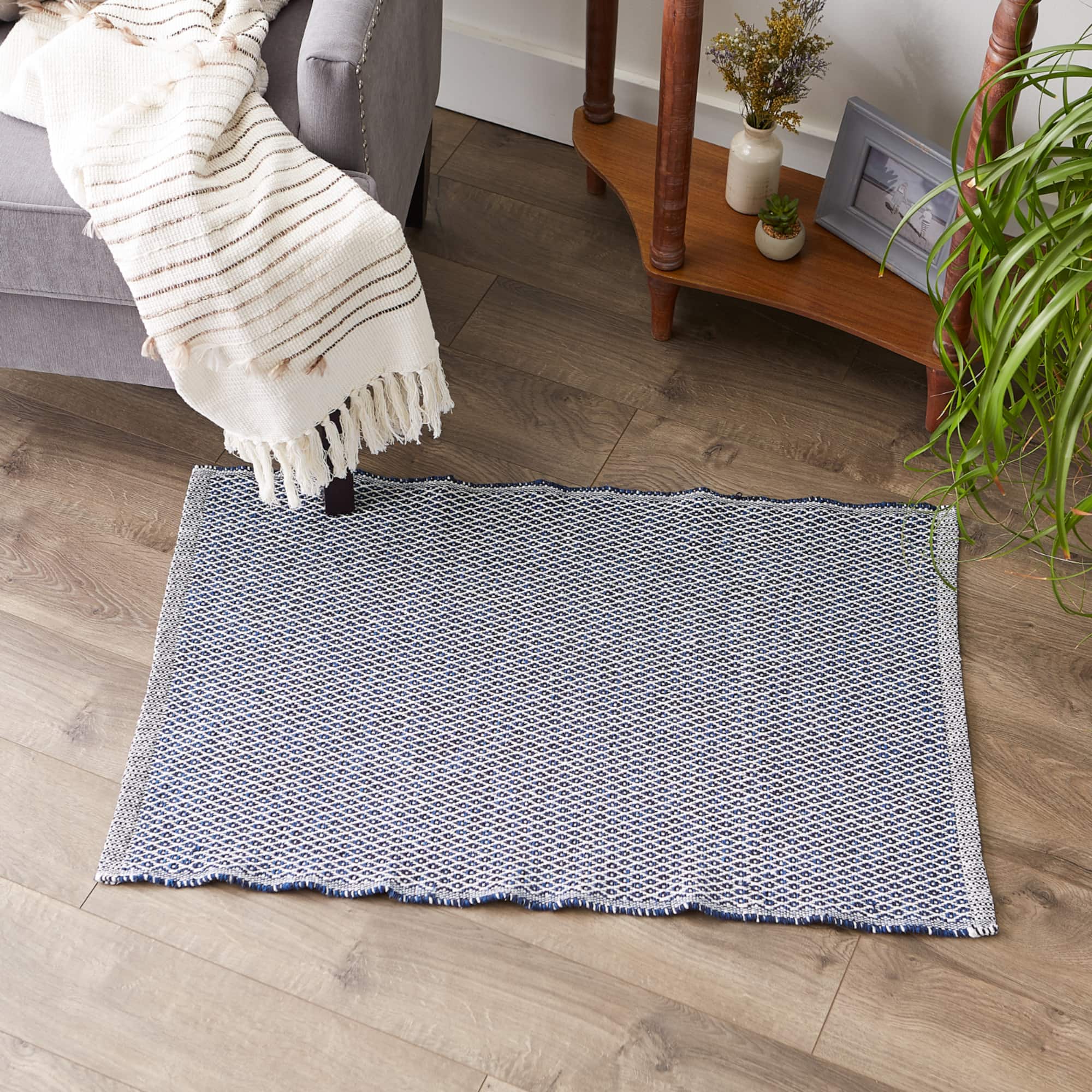 DII® Diamond Handwoven Recycled Yarn Rug